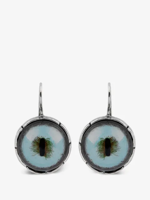Gem Kingdom blue-eye drop earrings