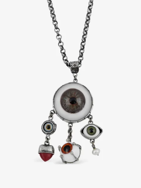 Gem Kingdom eye pendant chain choker necklace