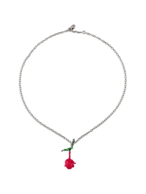Marni rose-pendant necklace