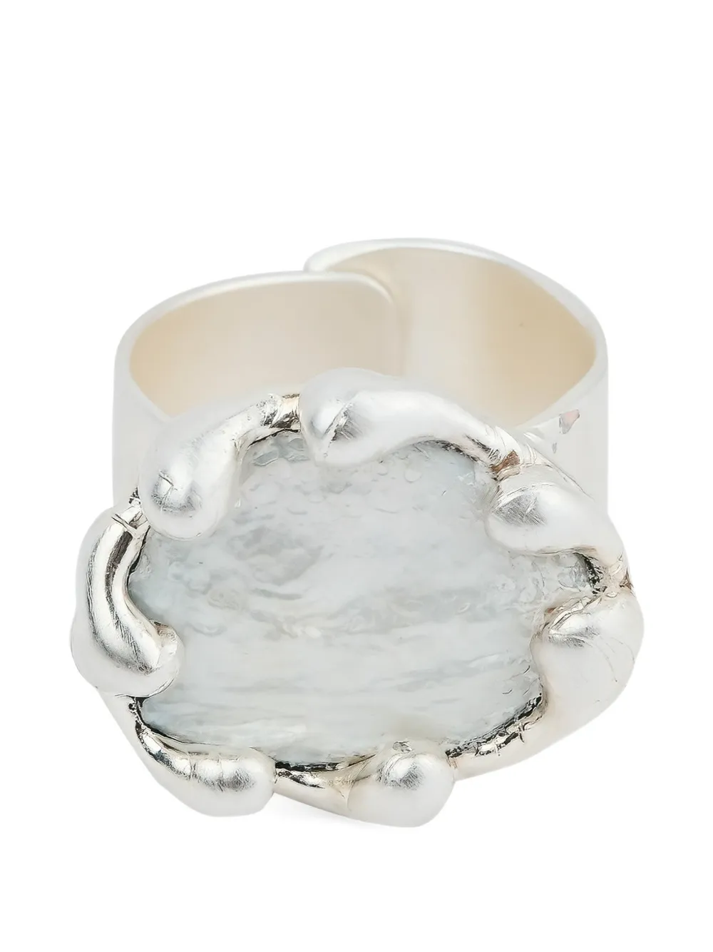 Poison Drop Lab pearl ring - Argento