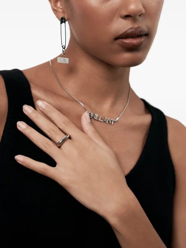 アクセサリー Maison Margiela Square Ring 16AW MM6 Maison Margiela Square Ring | Silver | FARFETCH NZ