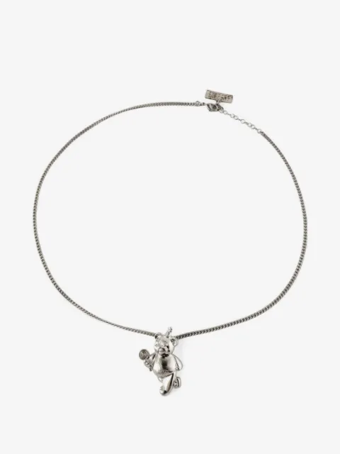 MM6 Maison Margiela bear-pendant necklace