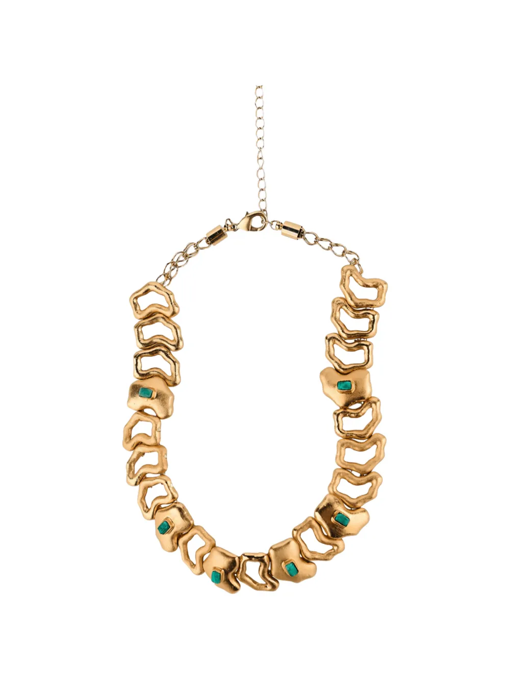 Fenomena Chain Emerald Necklace In Gold