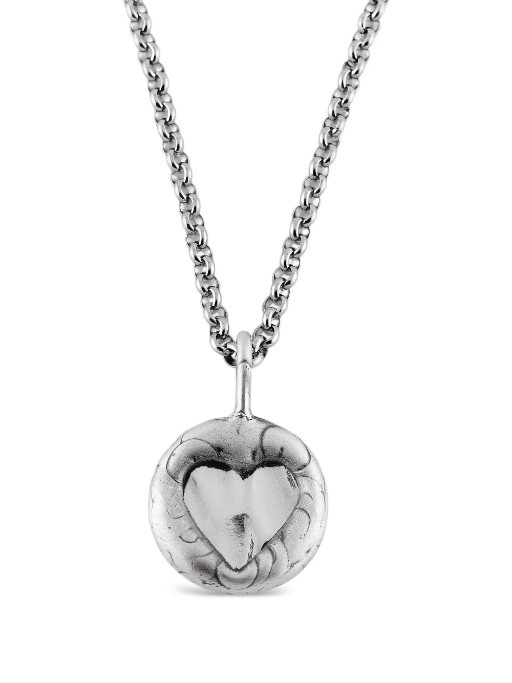 Poison Drop Lab Collar Con Colgante De Corazón - Plateado 