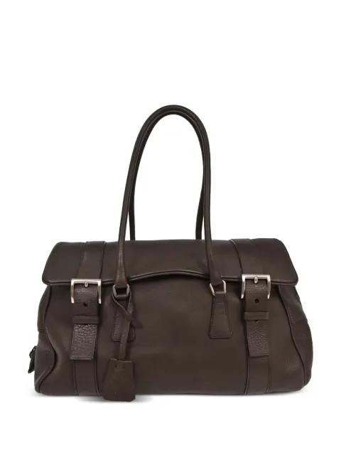 Prada Pre-Owned 1990-2000s buckled leather shoulder bag