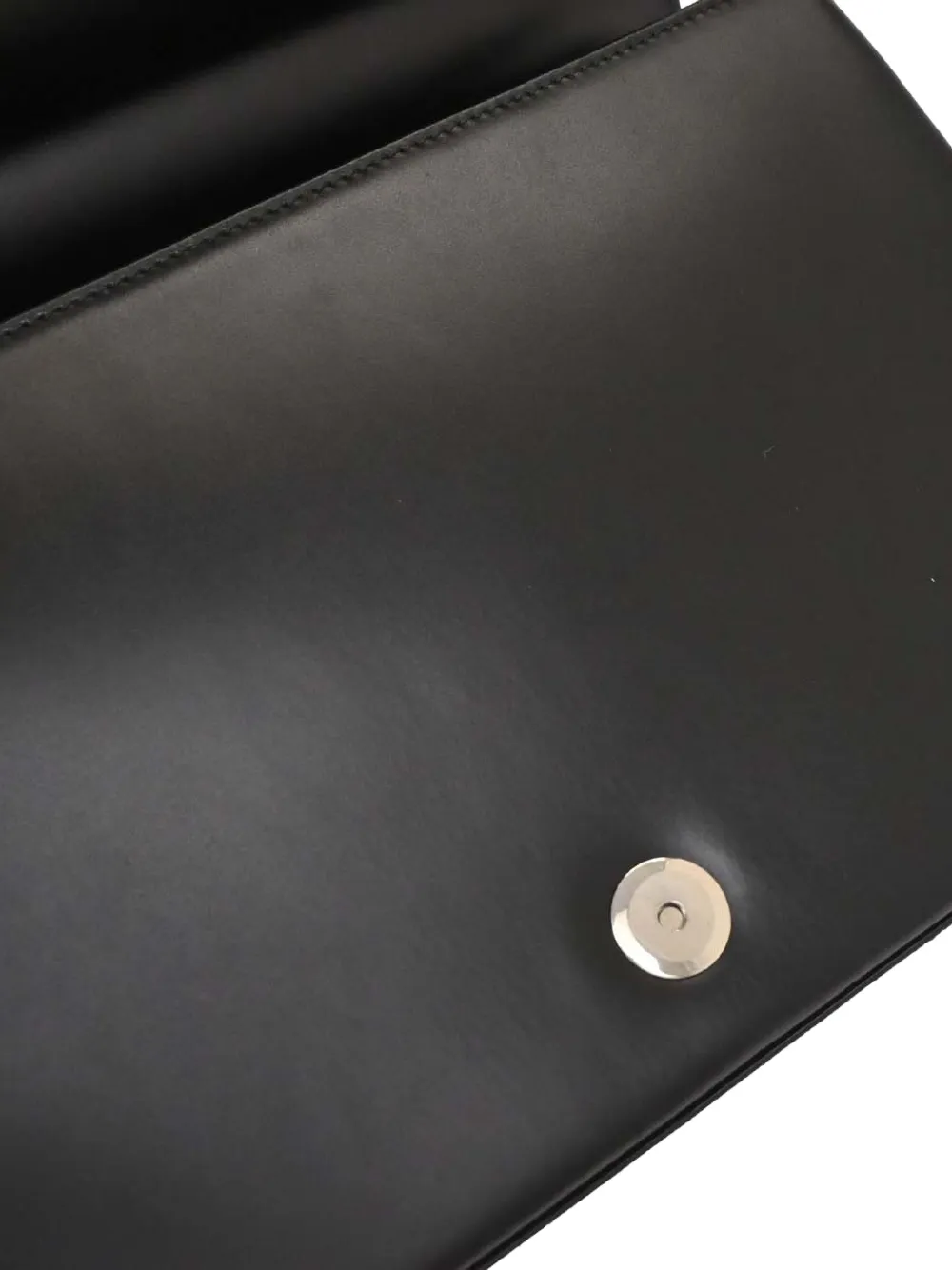 1990-2000s Metal-Handle Leather Shoulder Bag