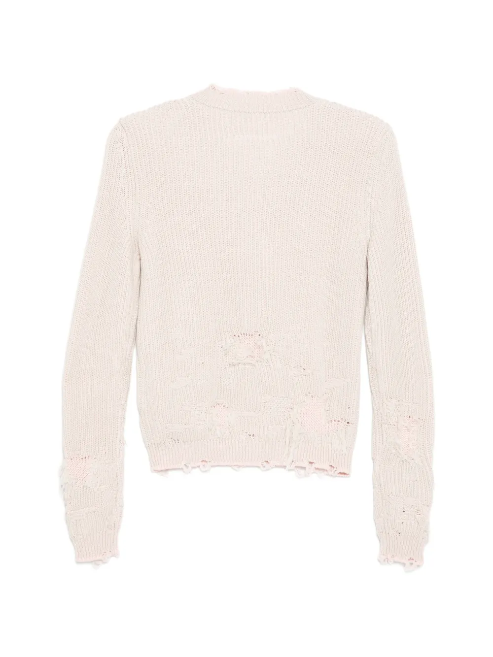 MM6 Maison Margiela Gerafelde trui Roze