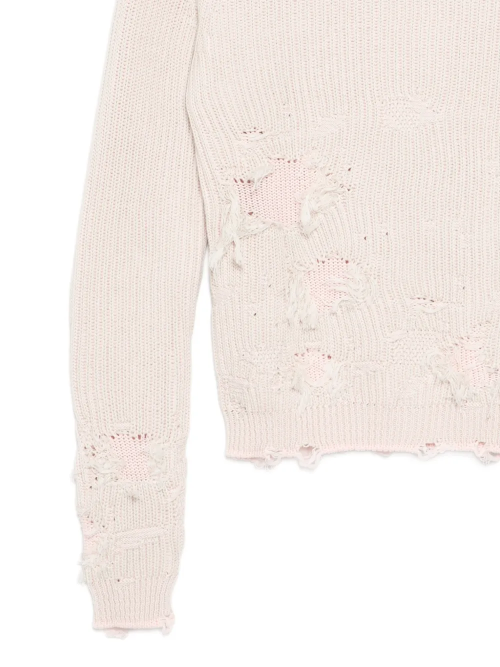 MM6 Maison Margiela Gerafelde trui Roze