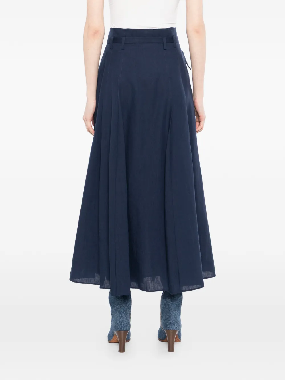 Dugald Pleated Midi Skirt