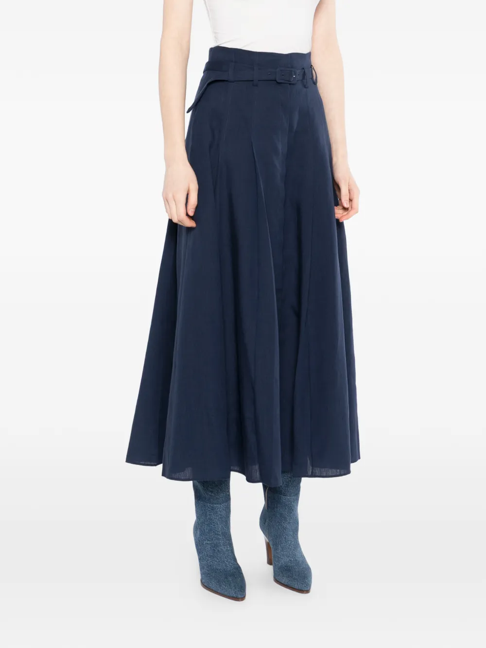 Dugald Pleated Midi Skirt