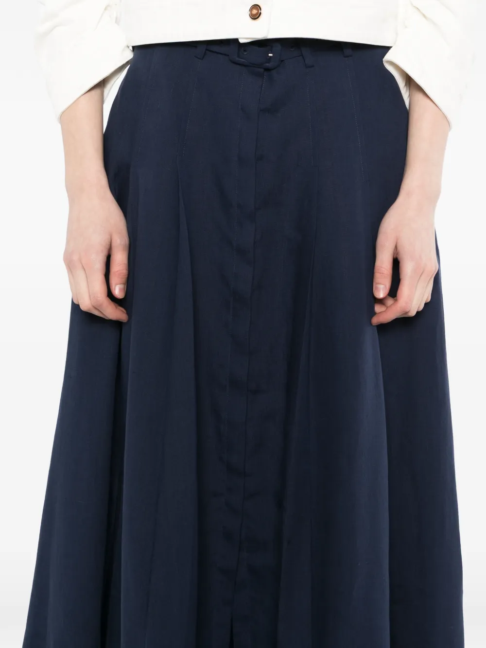 Dugald Pleated Midi Skirt