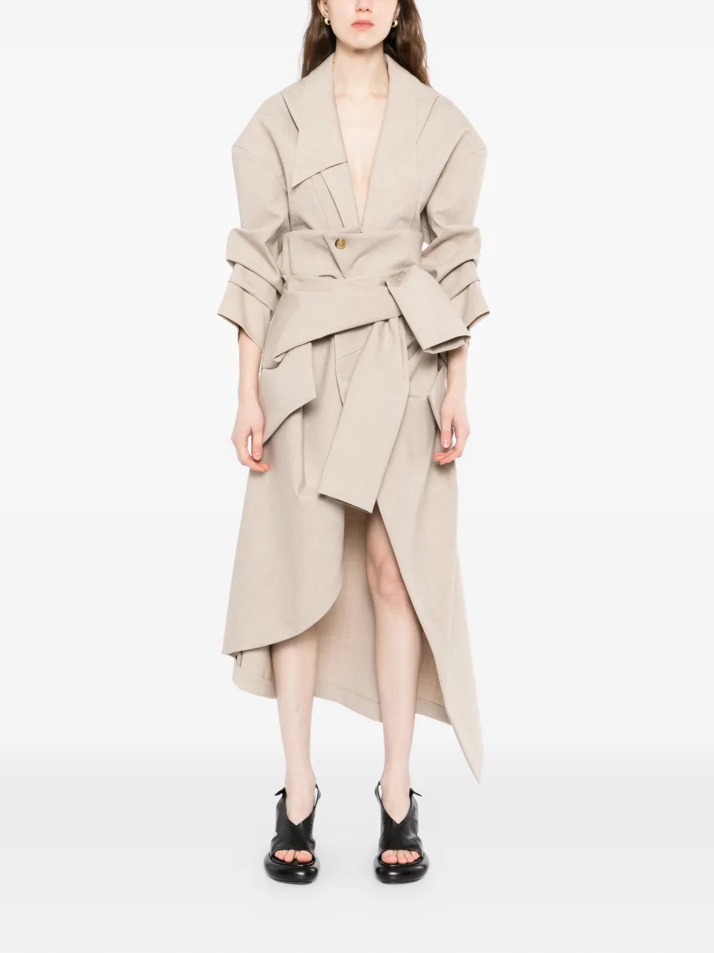 Shirt-Collar Tailored Bodysuit
