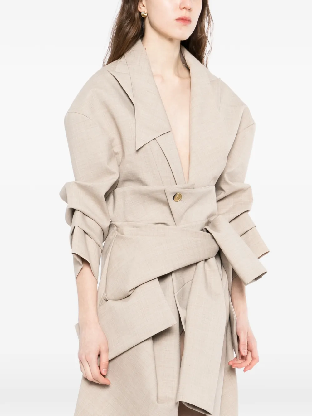 Shirt-Collar Tailored Bodysuit