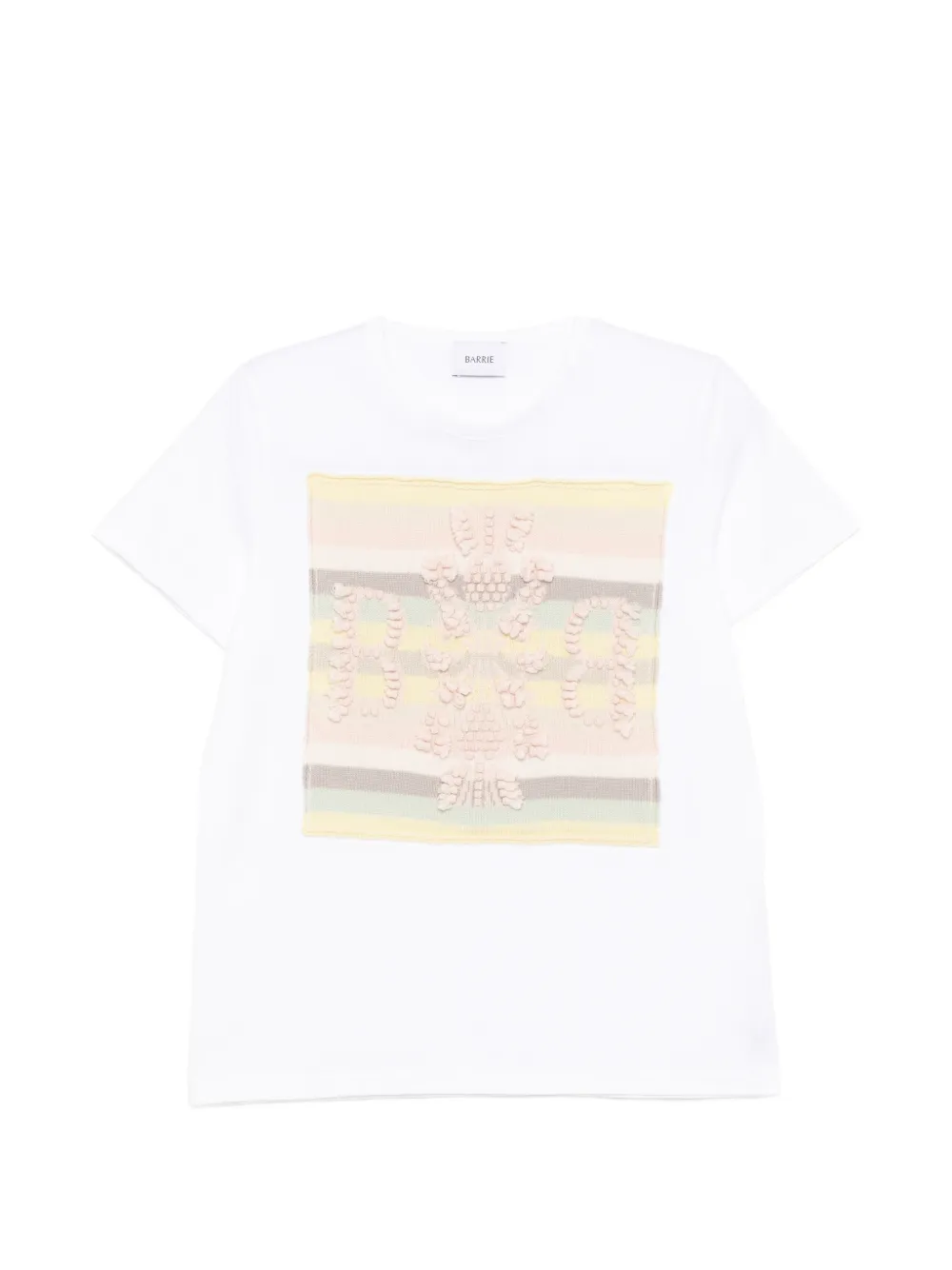 Barrie T-shirt in cashmere con applicazione - Bianco