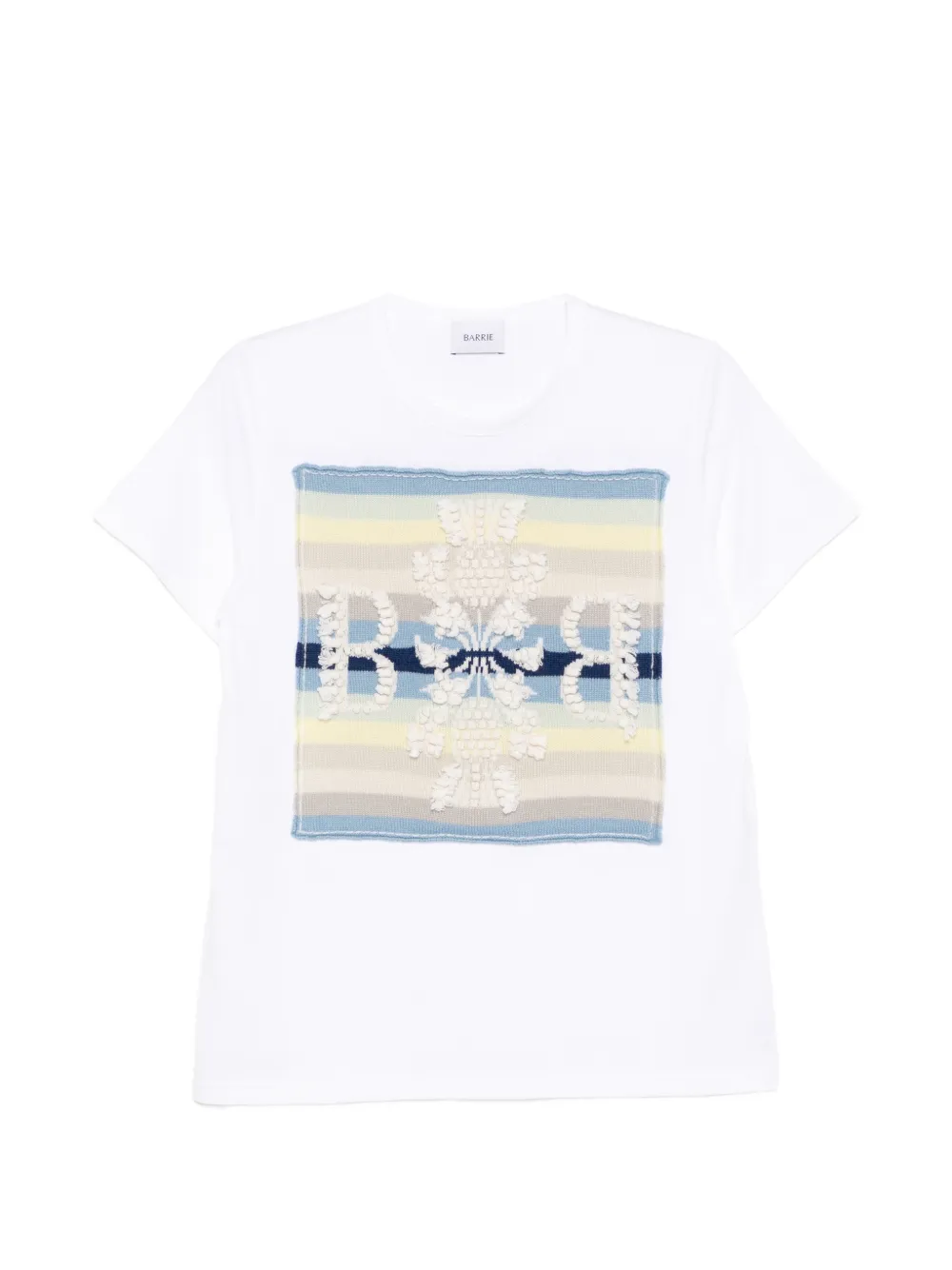 Barrie T-shirt in cashmere con applicazione - Bianco