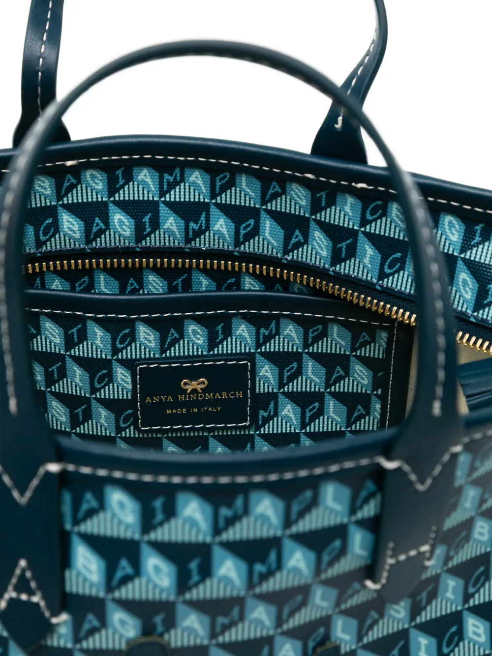 Anya Hindmarch I Am A Plastic Bag shopper Blauw