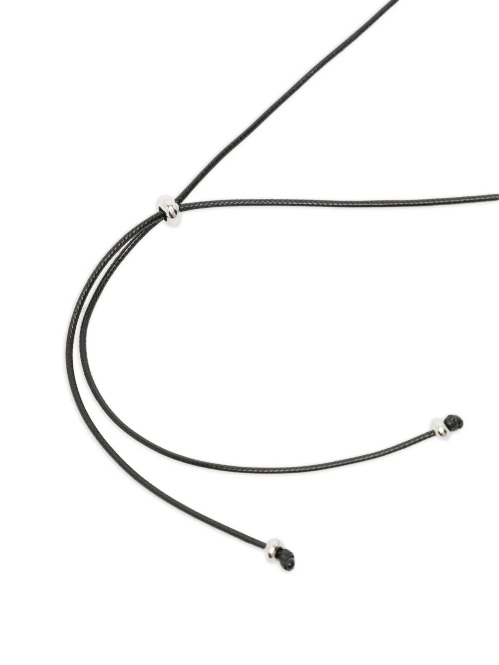  Open Yy Fringed Necklace - Black 