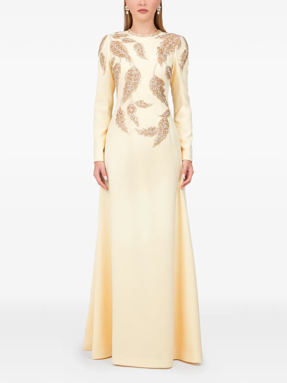 Dina Melwani embellished maxi dress - Giallo