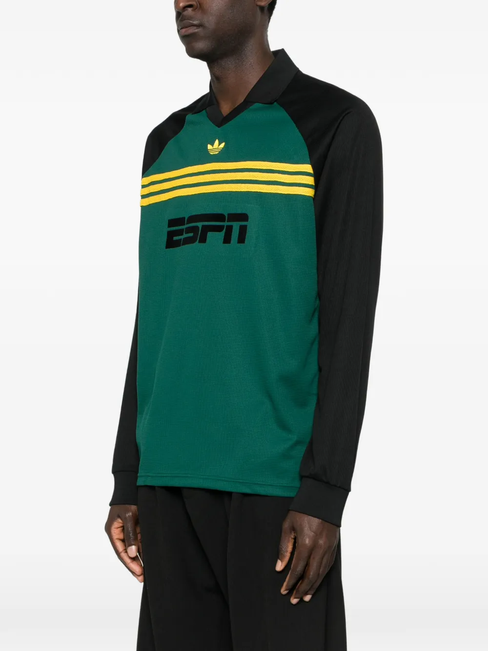 Adidas long-sleeve Stripe T-shirt | Green | FARFETCH RO