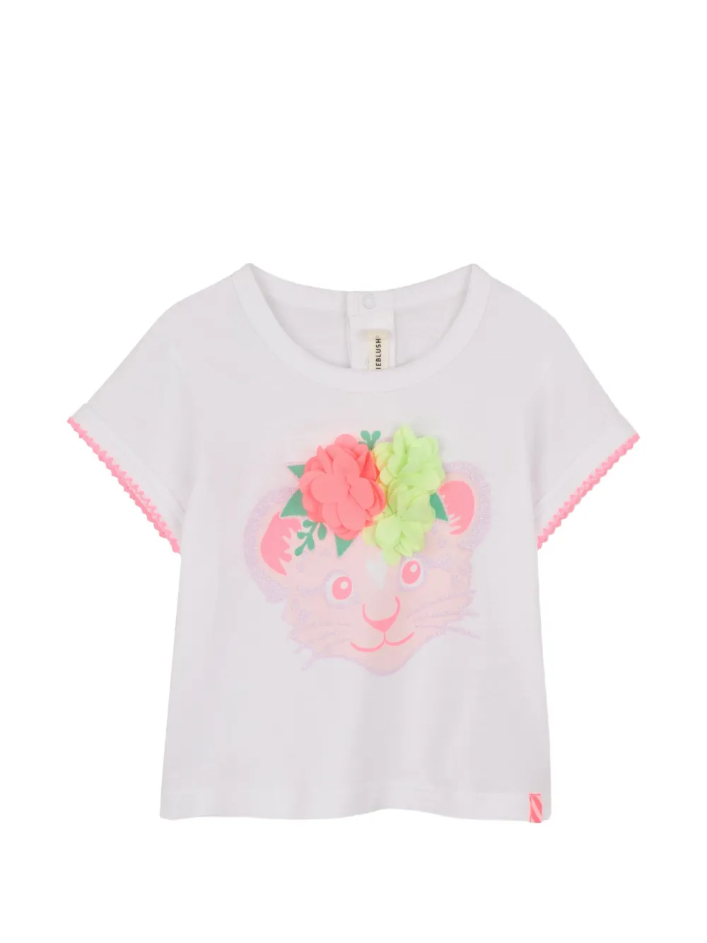 Billieblush flower appliqué T-shirt - Bianco