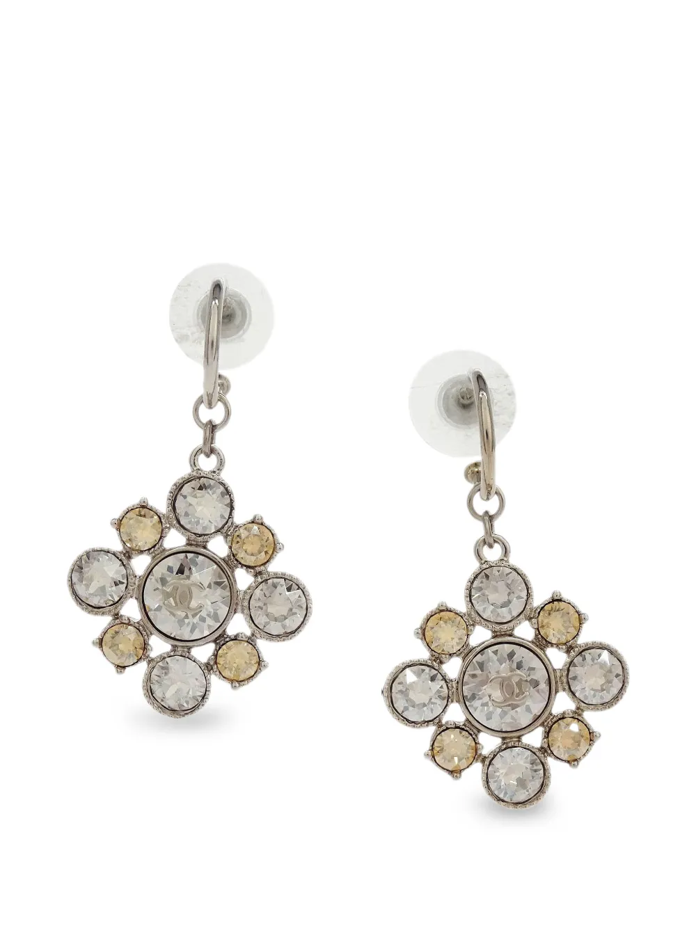 CHANEL Pre-Owned Orecchini Rhombus Dangle 2013 - Argento