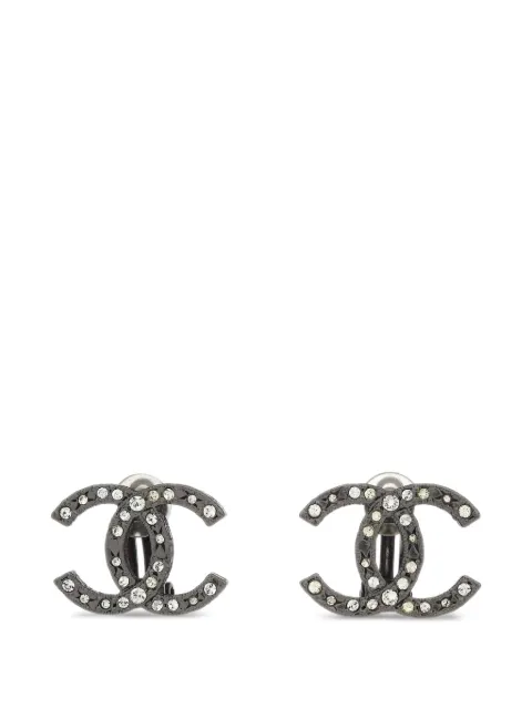CHANEL Pre-Owned 2013 CC-detail rhinestone earrings