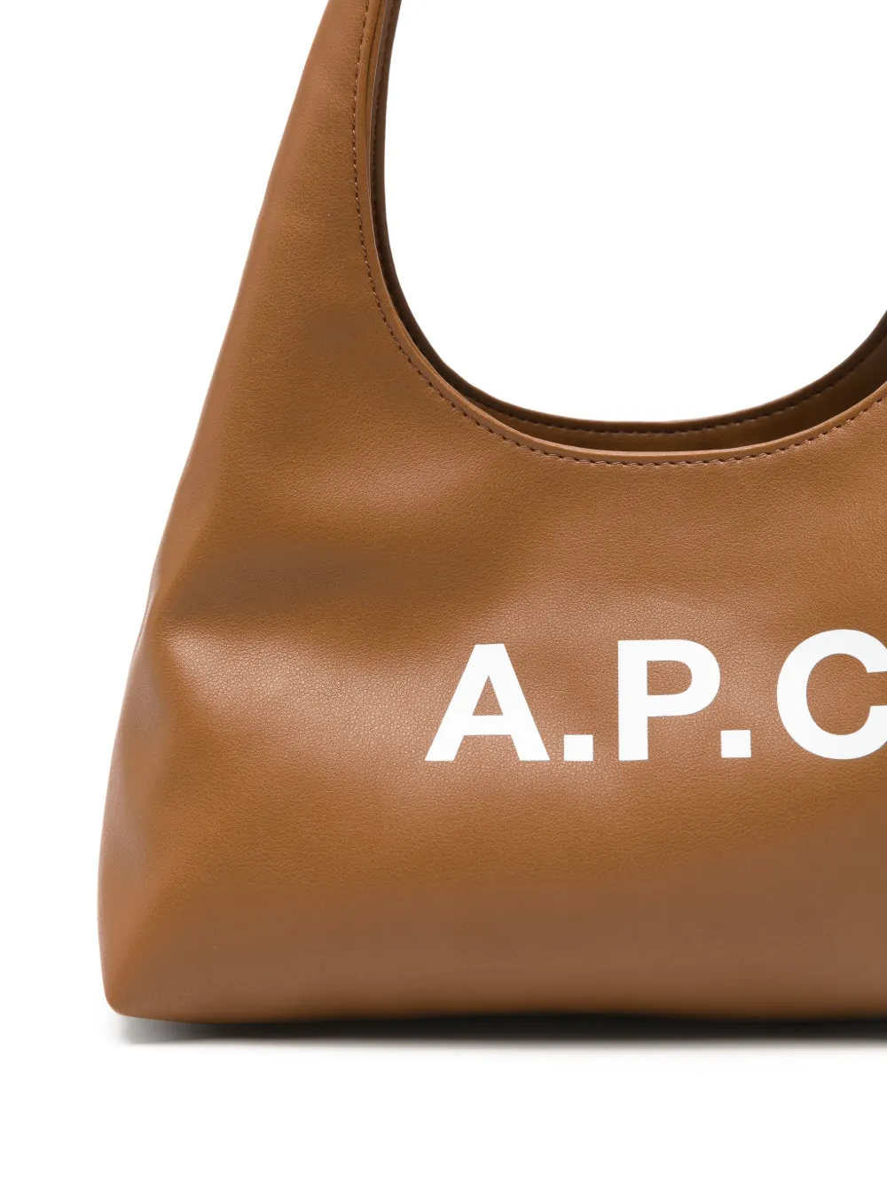 A.P.C. Ninon shopper met logo Bruin