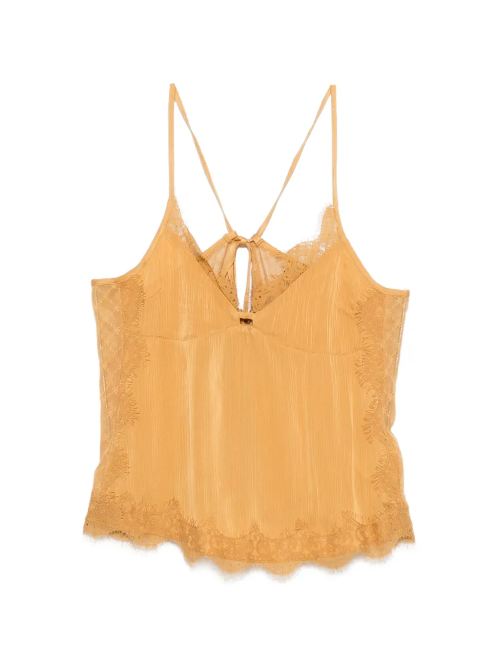 R13 lace trimmed camisole - Giallo