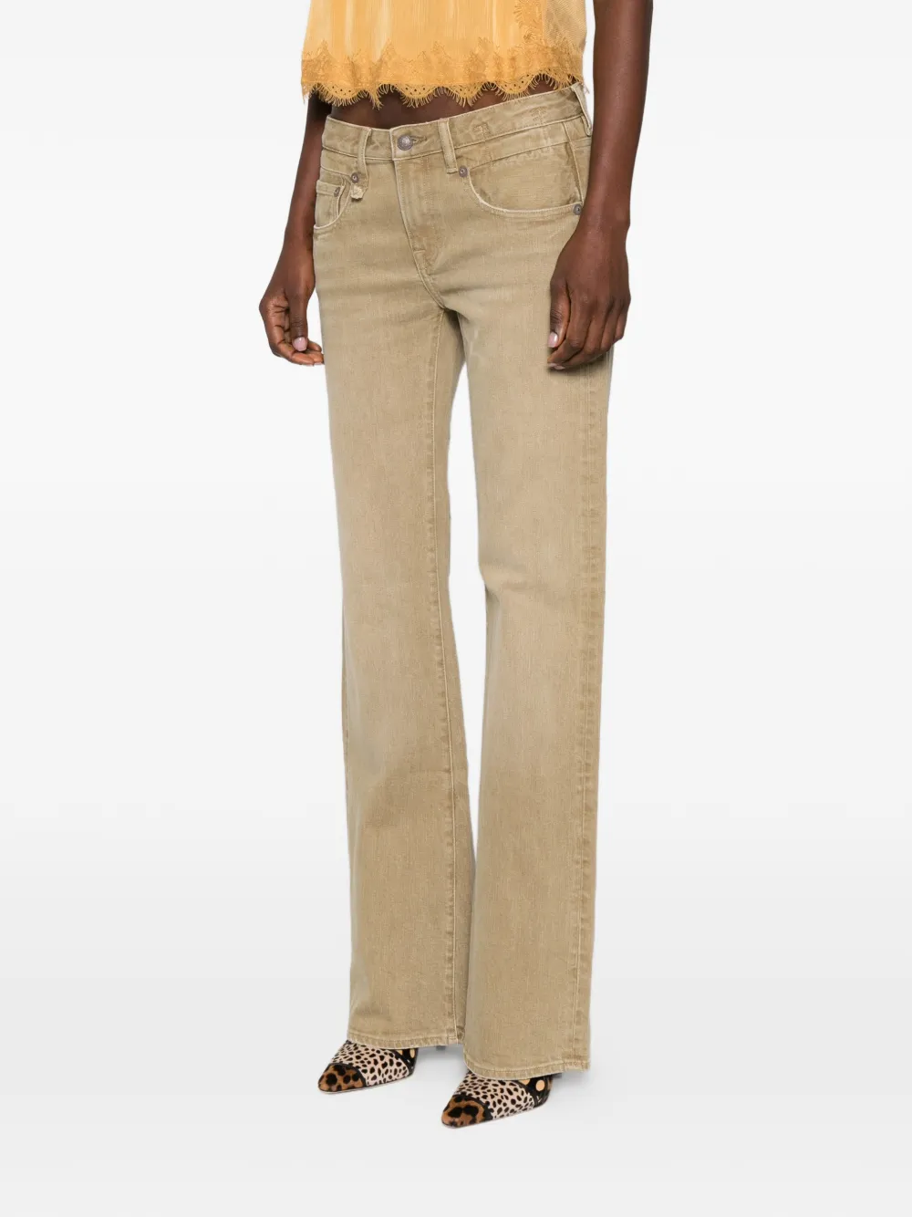  R13 Boy Five-pocket Flared Jeans - Green 