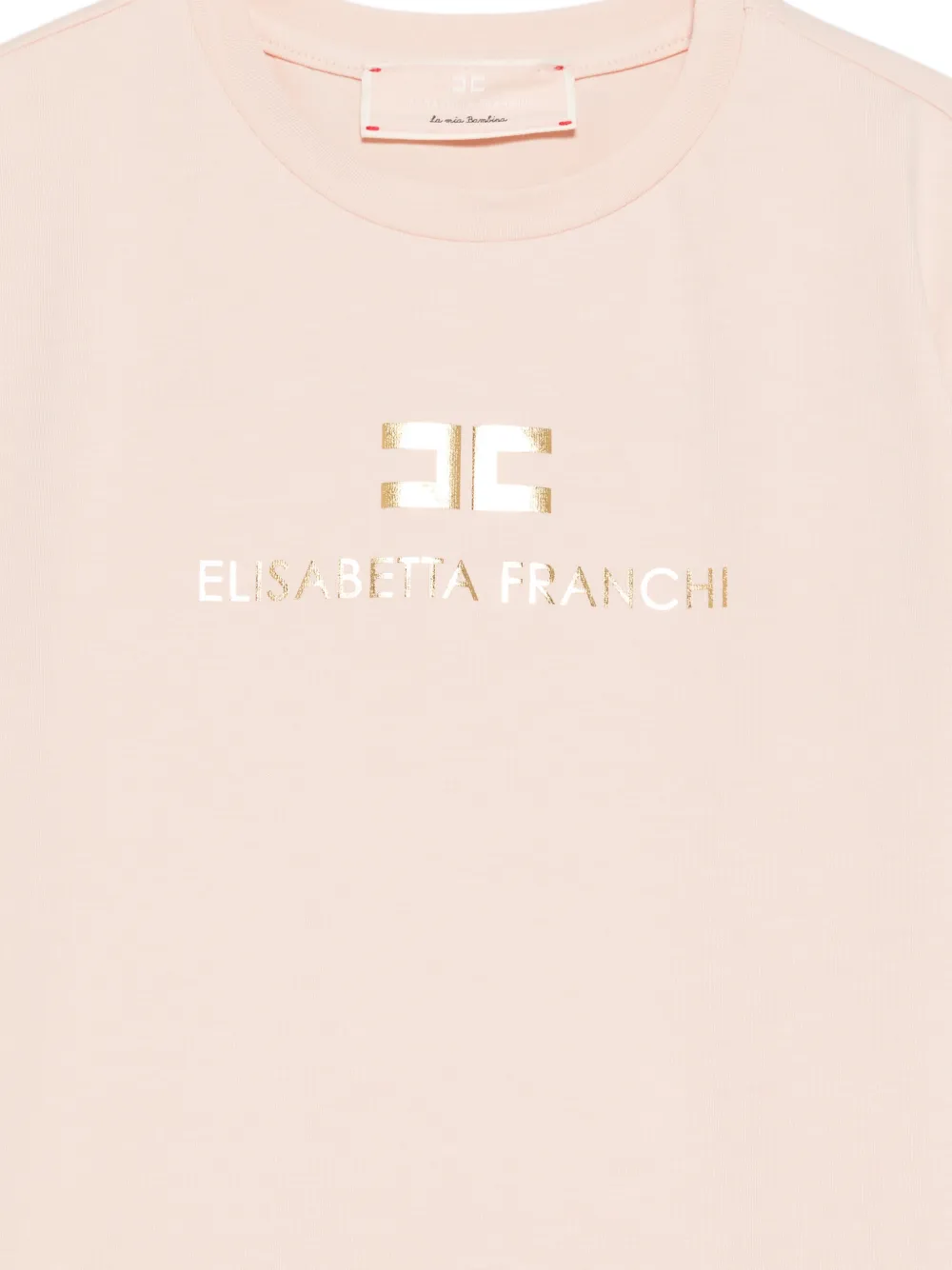 Elisabetta Franchi La Mia Bambina T-shirt met logo Roze