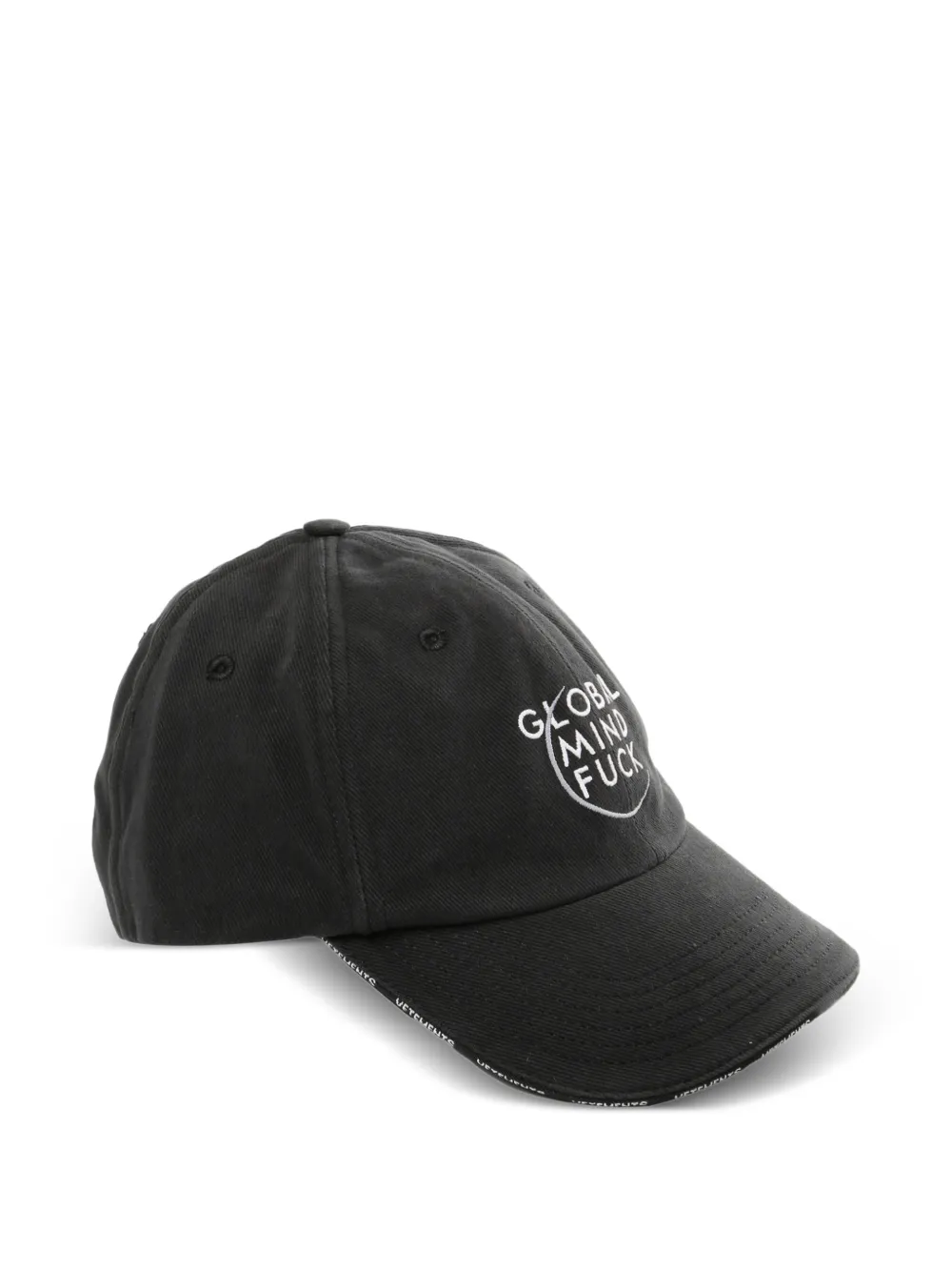 VETEMENTS Pet met geborduurd logo Zwart