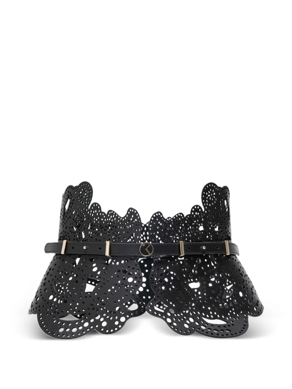 Saiid Kobeisy perforated leather belt - Nero