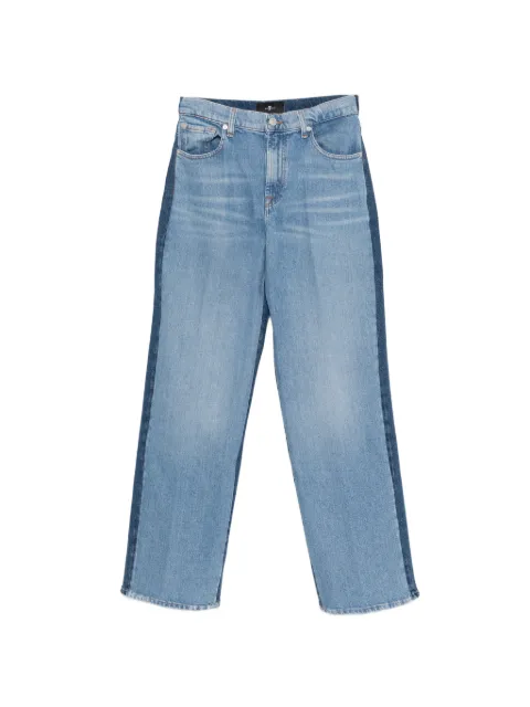7 For All Mankind contrast-panels straight-leg jeans