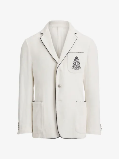 Ralph Lauren Purple Label embroidered terry blazer