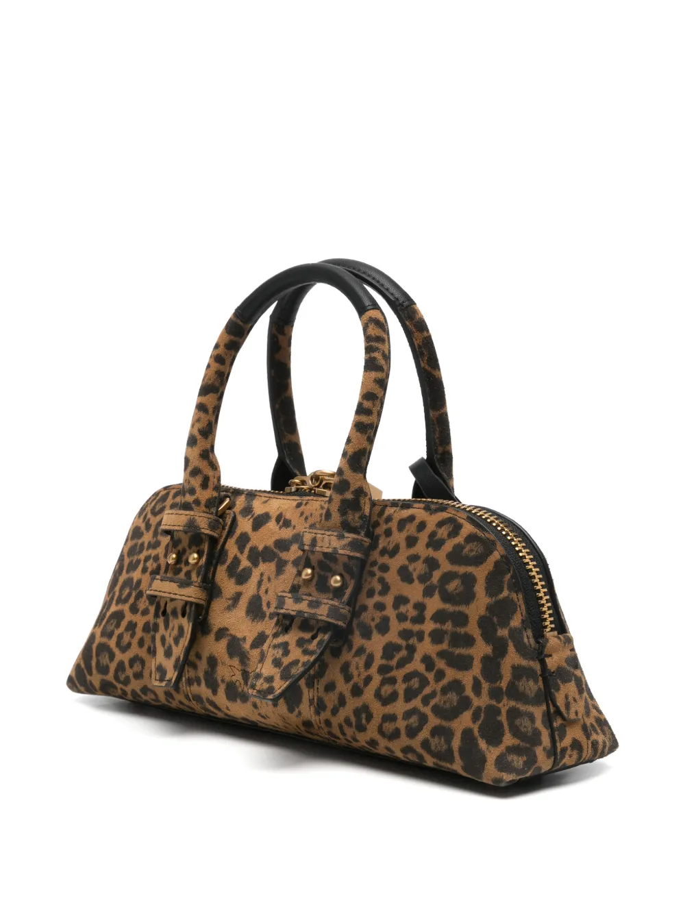 PINKO Shopper met luipaardprint en hangslot Bruin