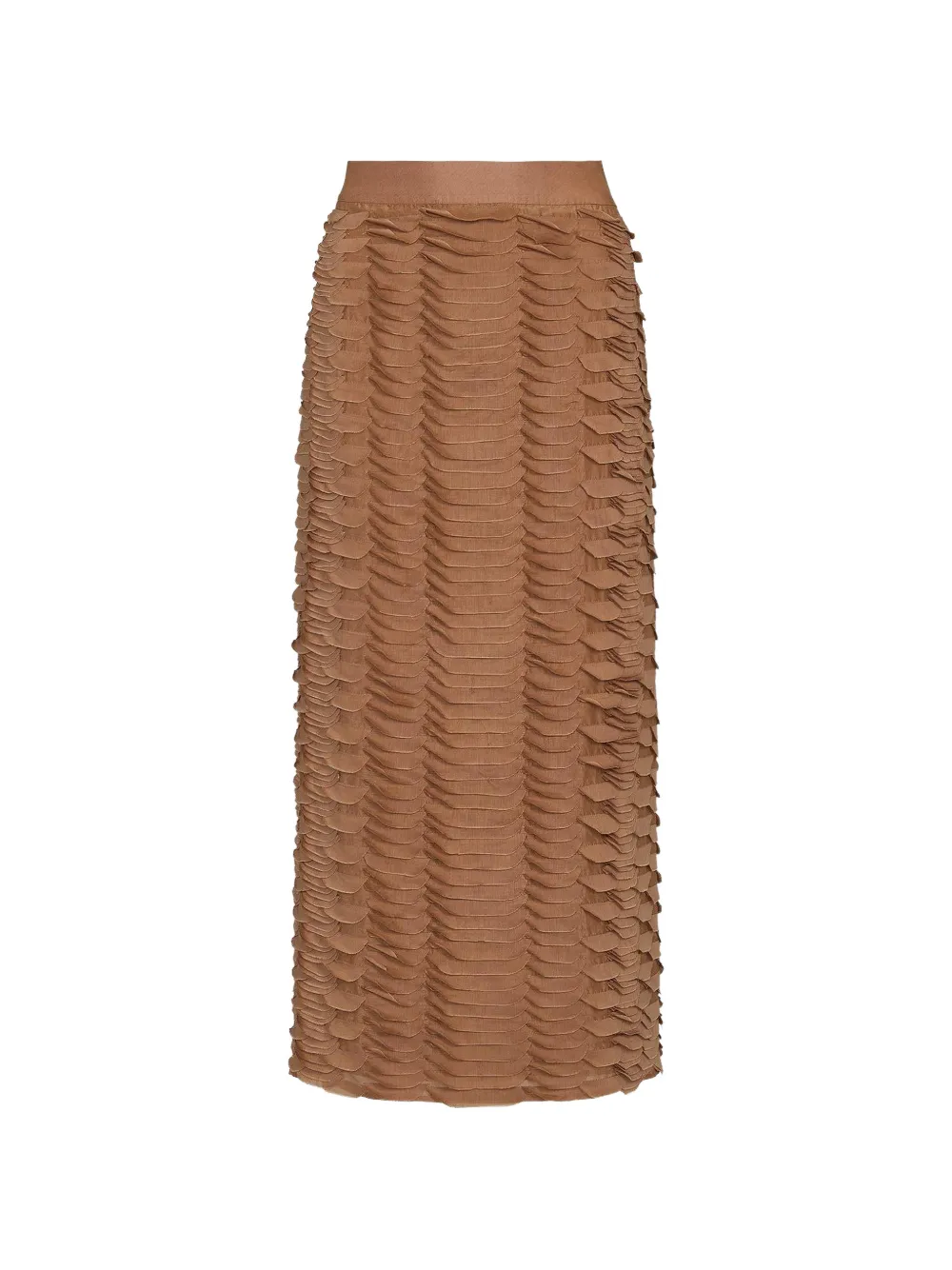 TWP Sylkie ruffled midi skirt - Marrone