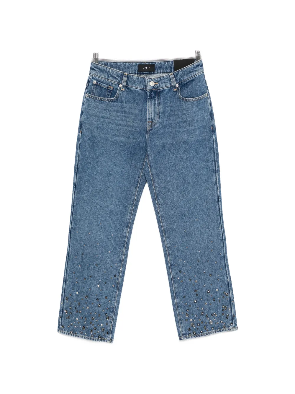 7 For All Mankind embellished straight-leg jeans - Blu