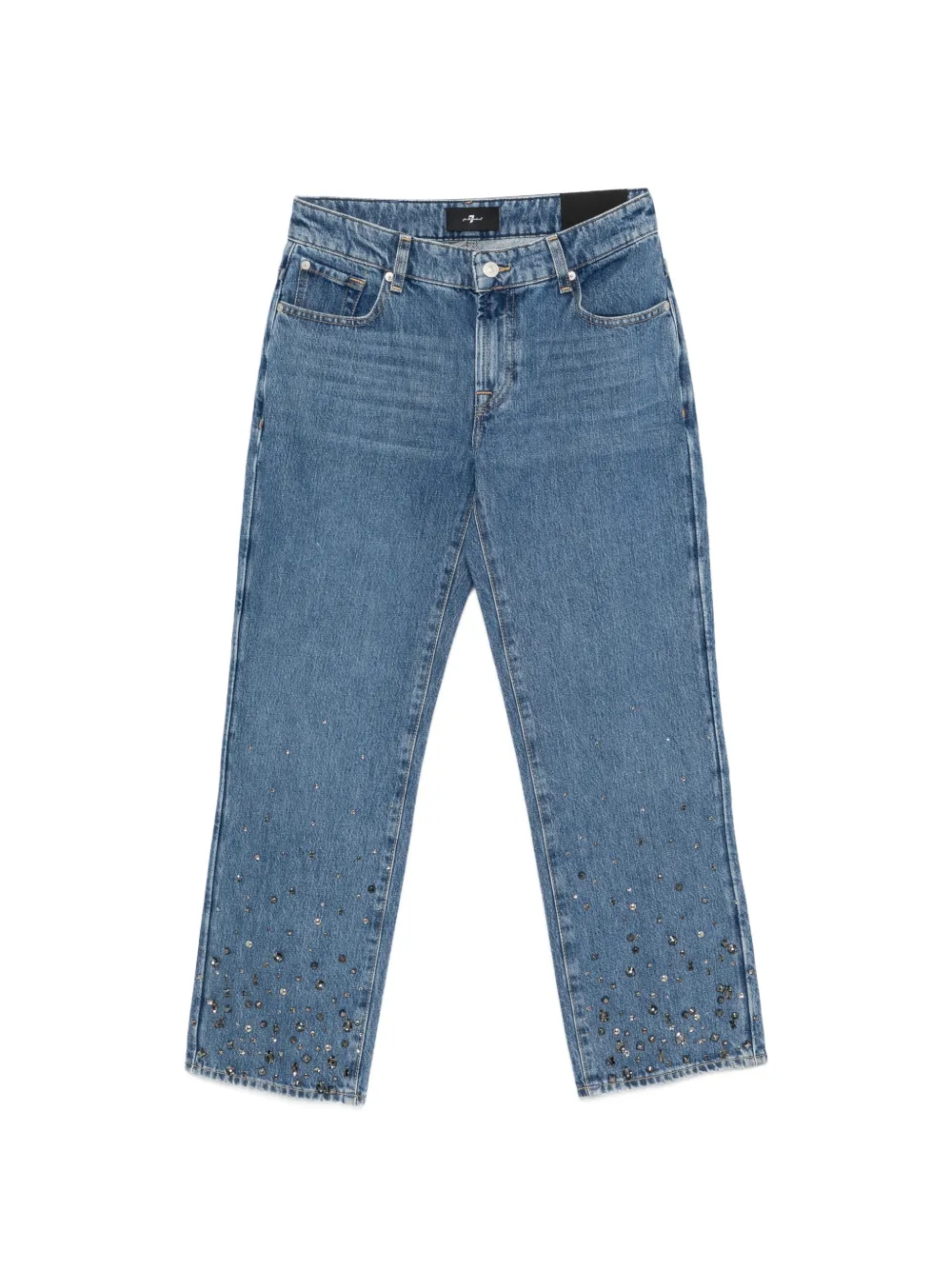 7 For All Mankind embellished straight-leg jeans - Blu