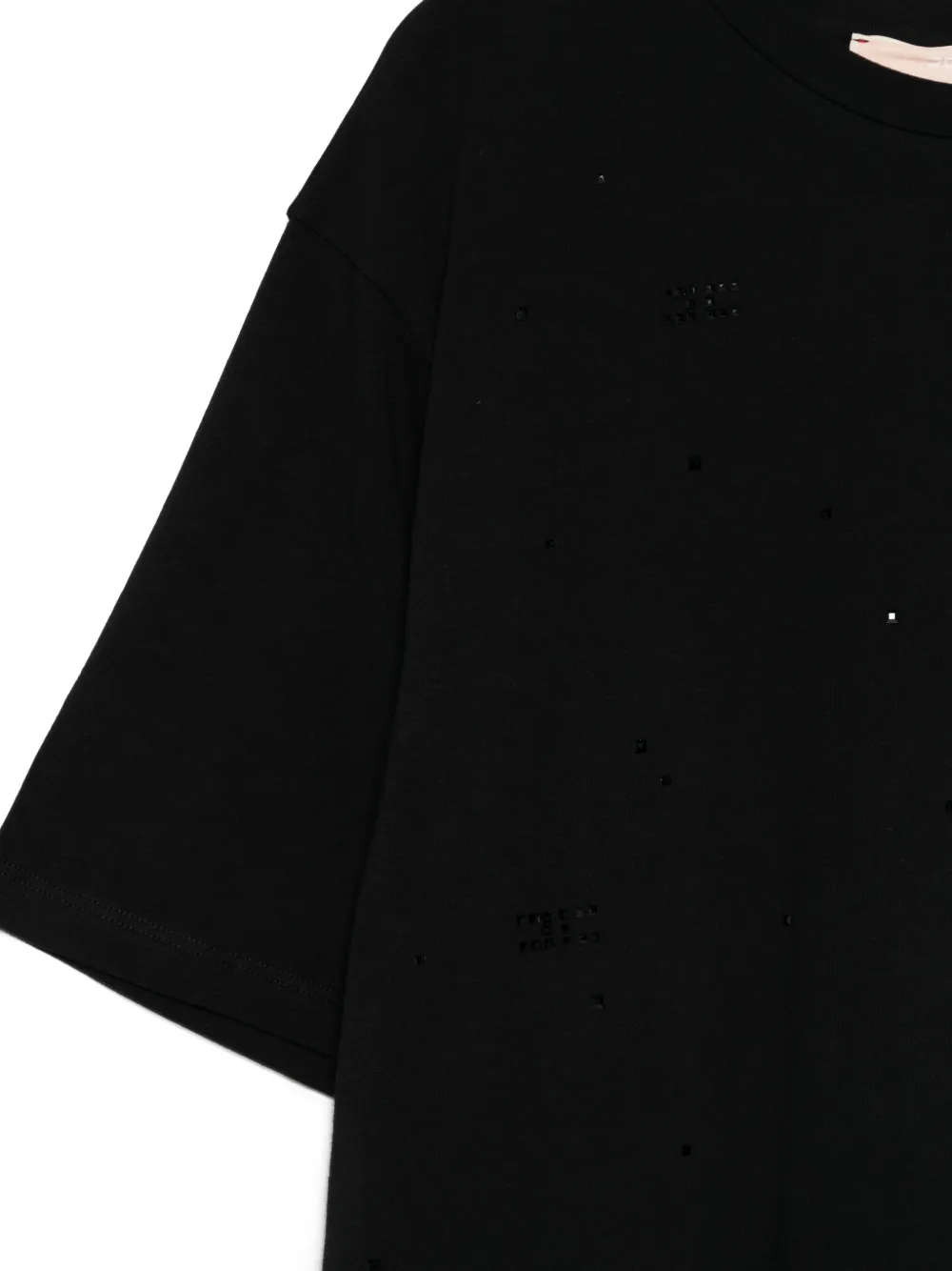  Elisabetta Franchi La Mia Bambina Camiseta Con Detalle Calado - Negro 