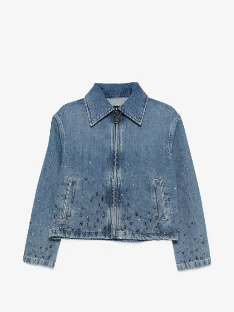 7 For All Mankind embellished zipped denim jacket