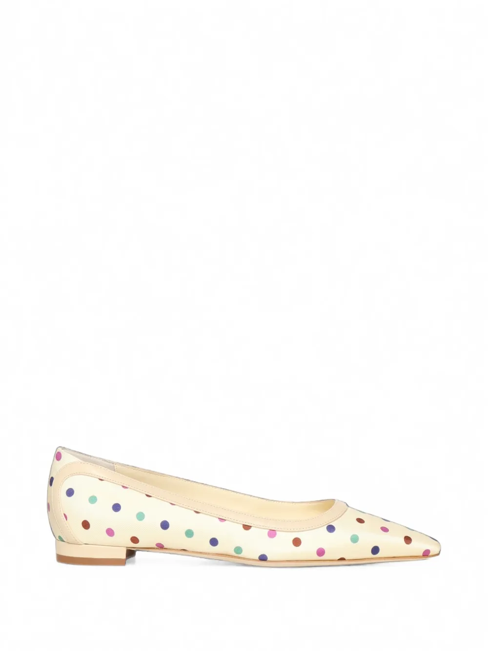 Manolo Blahnik polka-dot pointed-toe ballet flats - Toni neutri