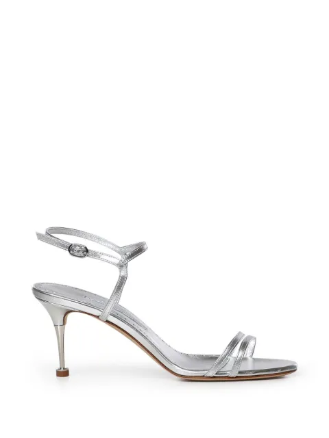 Manolo Blahnik metallic strappy sandals