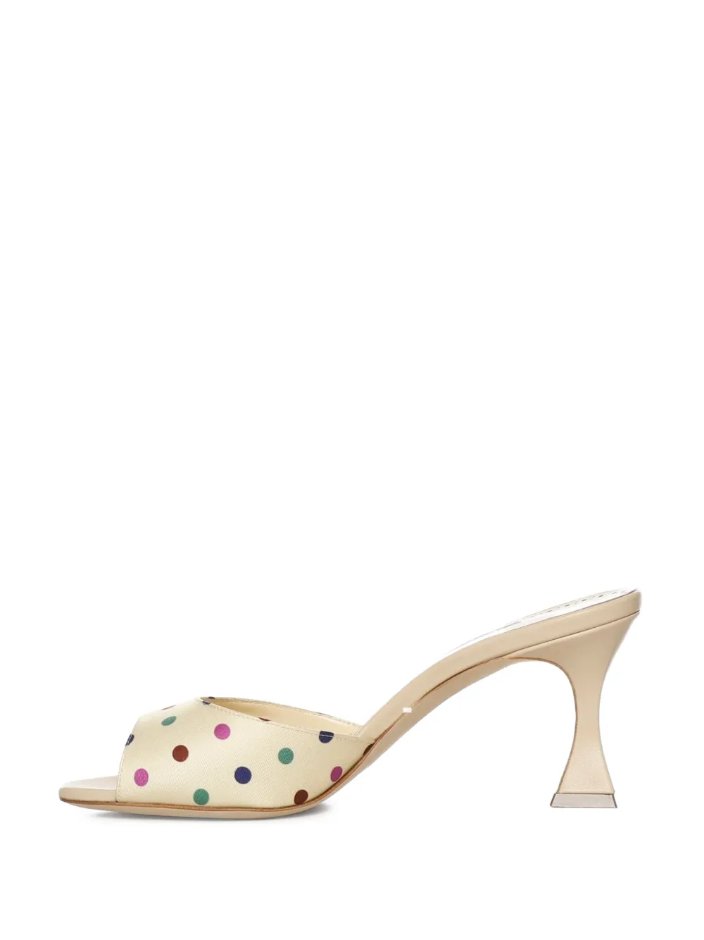 Manolo Blahnik JADARONAU polka-dot pattern mules Beige