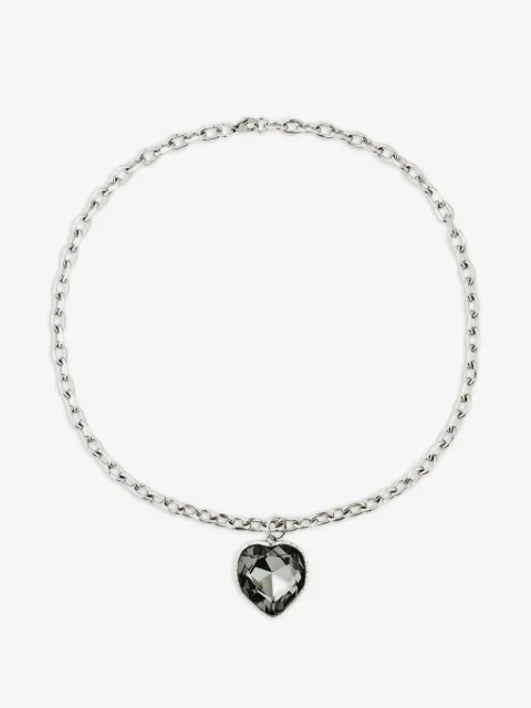 POISONED HEARTS crystal heart pendant necklace