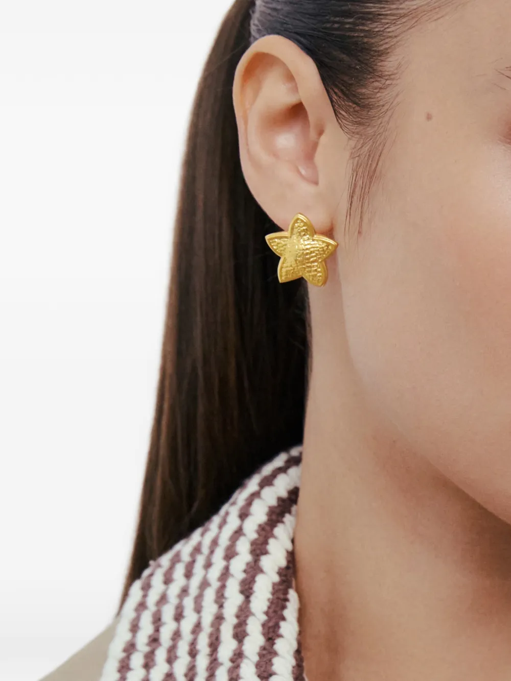 Natia X Lako Mismatched Drop Earrings In Gold