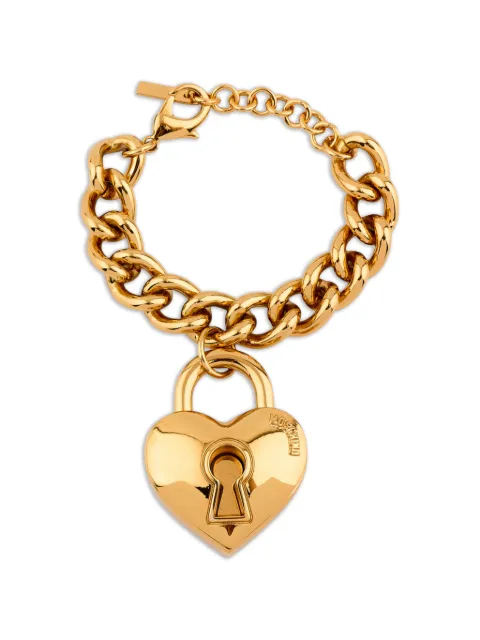 Moschino heart-shaped lock bracelet