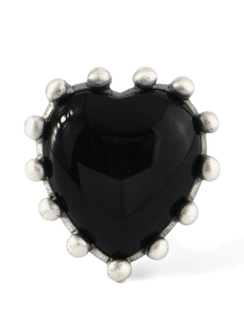 Poison Drop Lab heart-shaped quartz ring - Nero