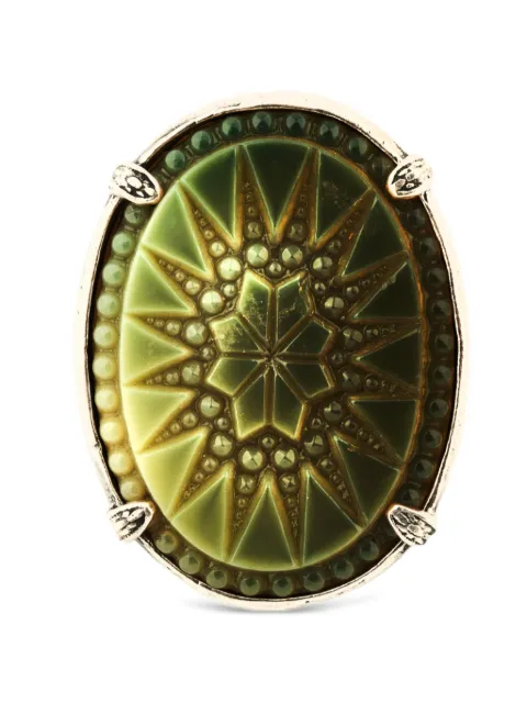 Gem Kingdom glass flower ring