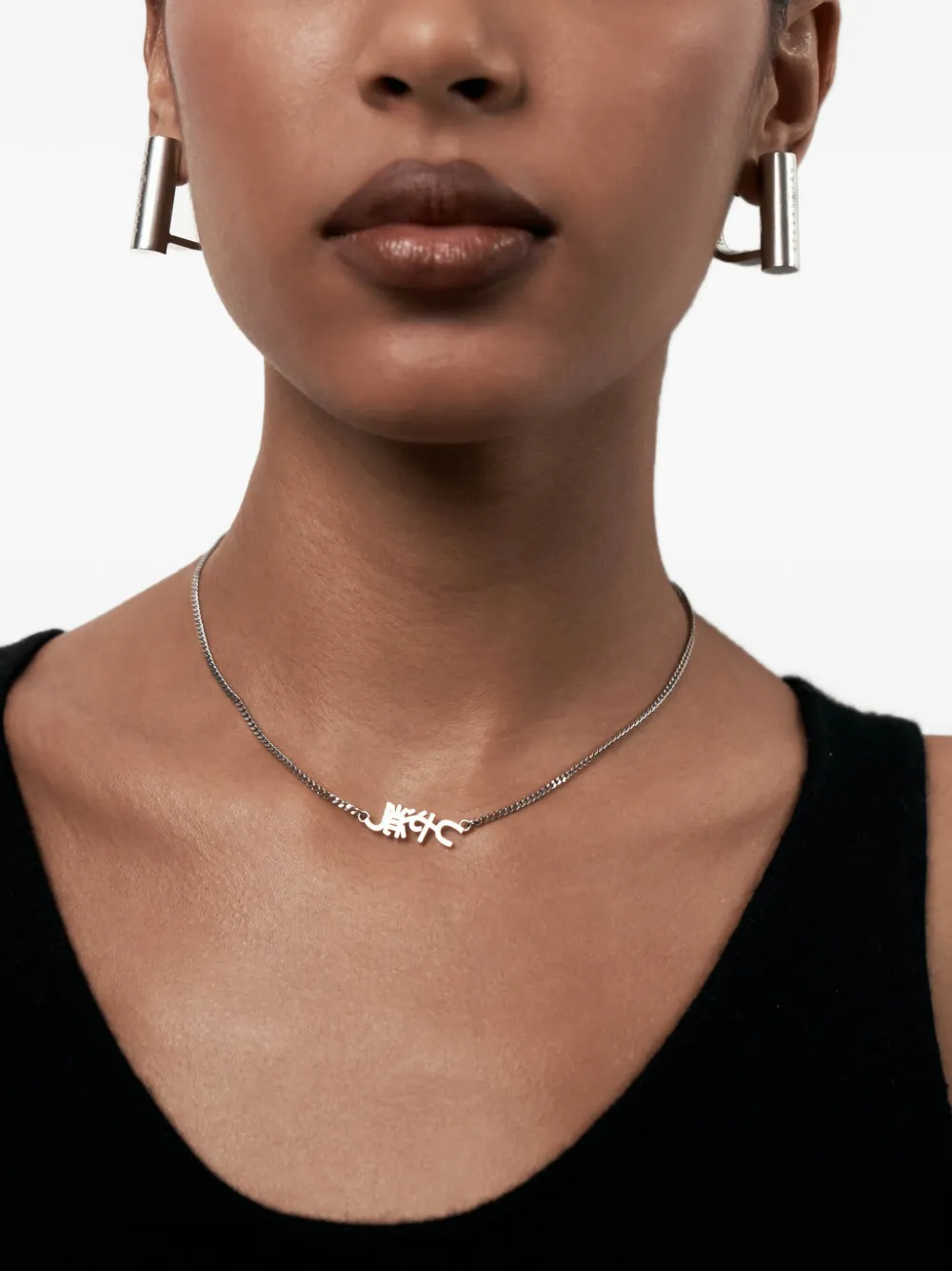 Mm6 Maison Margiela Hardware Object Earrings In Metallic