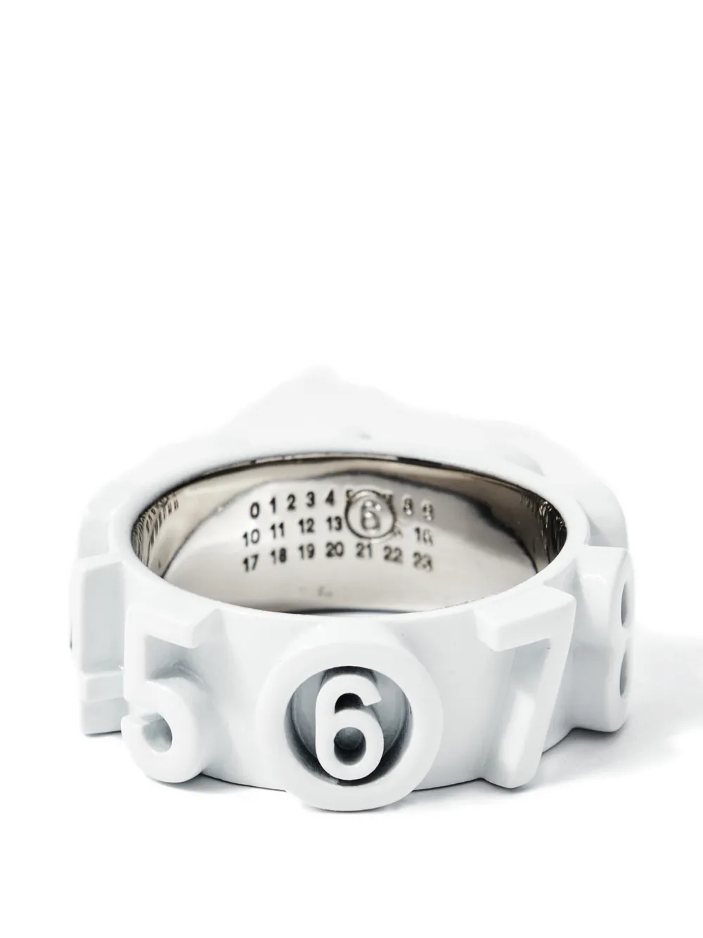 MM6 Maison Margiela 3d-brand ring - Bianco